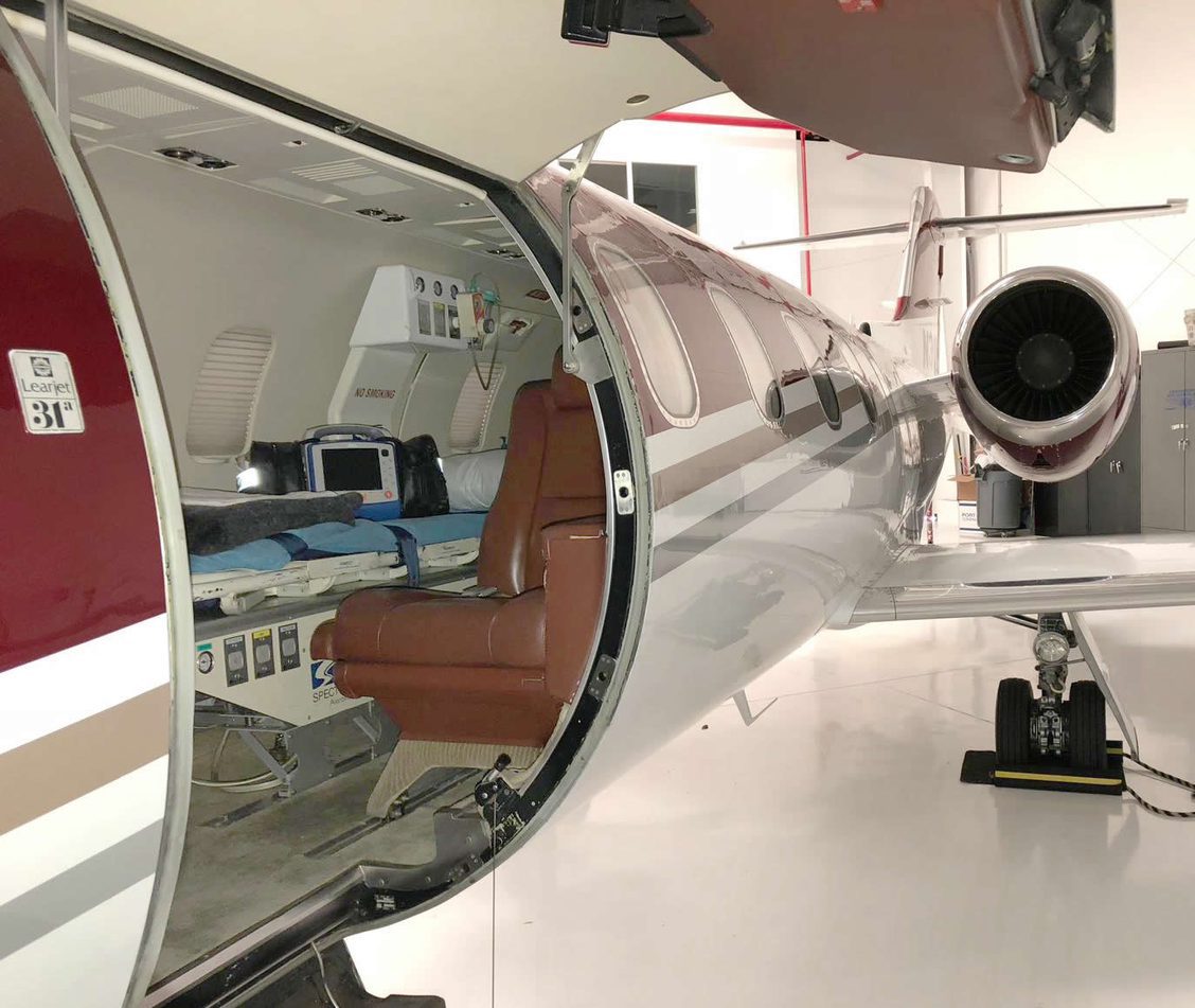 interior view of an Aeromedevac Air Ambulance