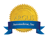 Argus Logo. Aeromedevac is certified by Argus.