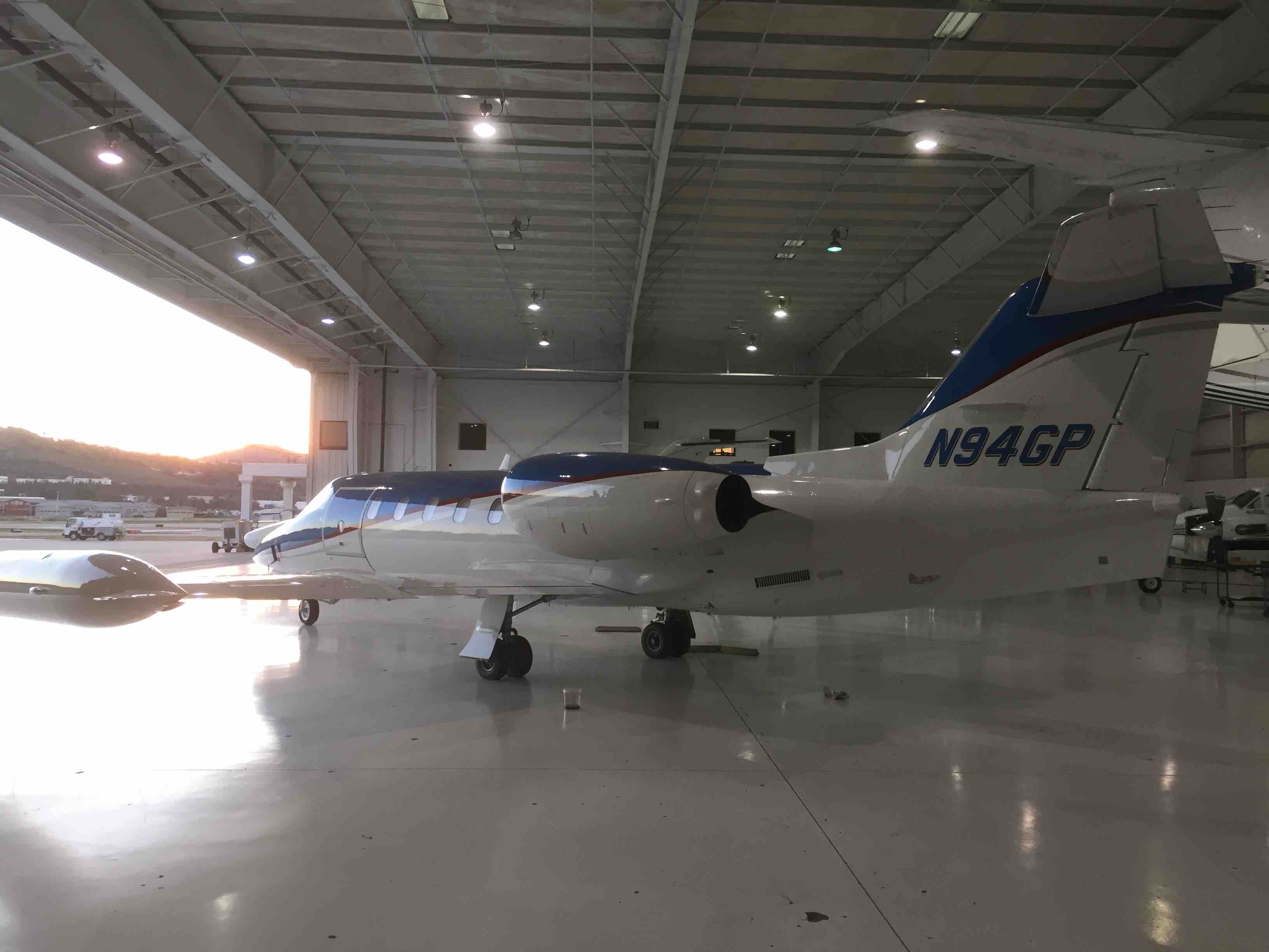View N94GP-11 in Aeromedevac's hanger in El Cajon